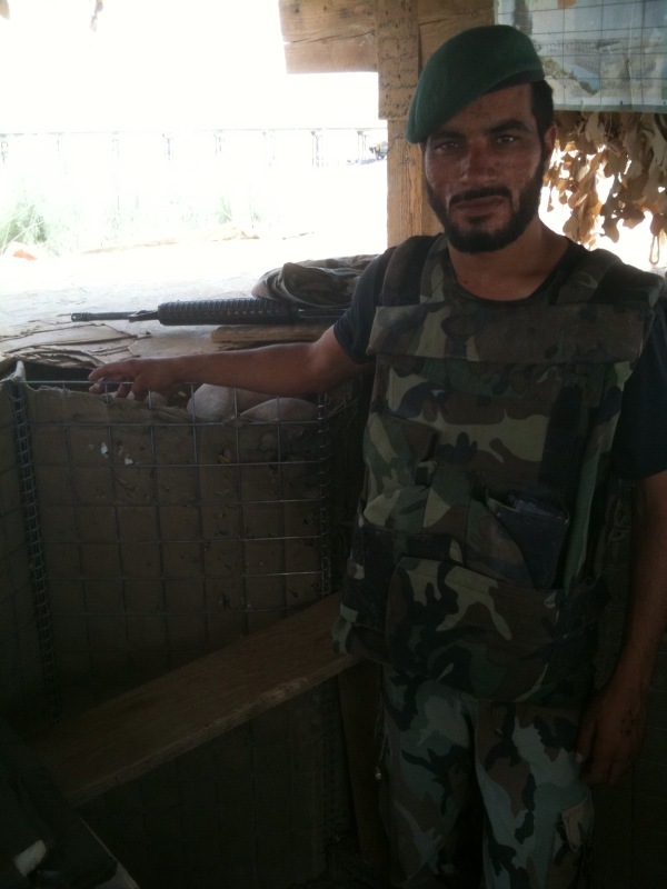 Afghan National Army soldier on guard