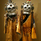 look who greeted me when i got to work today! yep - a couple Mongolian lords of the charnel grounds.   
