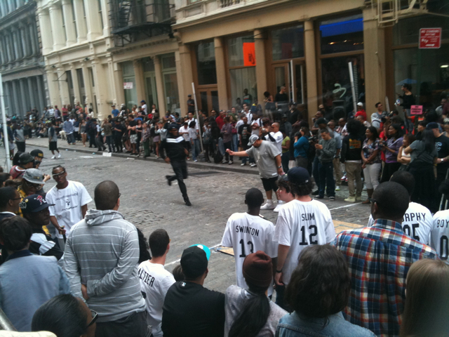 "let's go Q-Tip!" at #nikestick  
